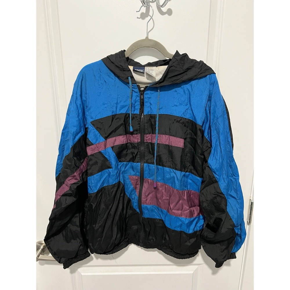 Vintage 90s Retro‎ Turnpoint Sports Windbreaker Jacket Size Large